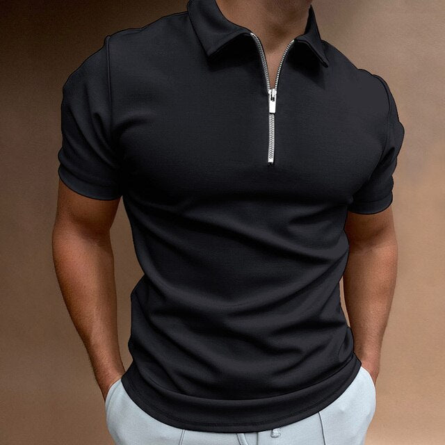 Giovanni | Lässiges Herren-Polo mit Reißverschluss